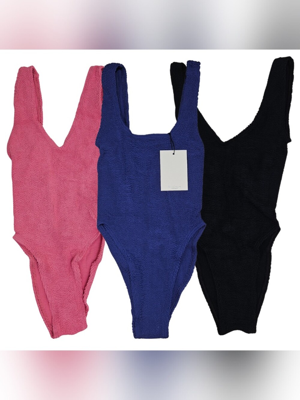 3 Bond-Eye Swimsuits Madison & Mara One Piece One Size Blue Pink Black NWT